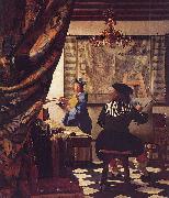 VERMEER VAN DELFT, Jan The Allegory of Painting -or- The Art of Painting oil